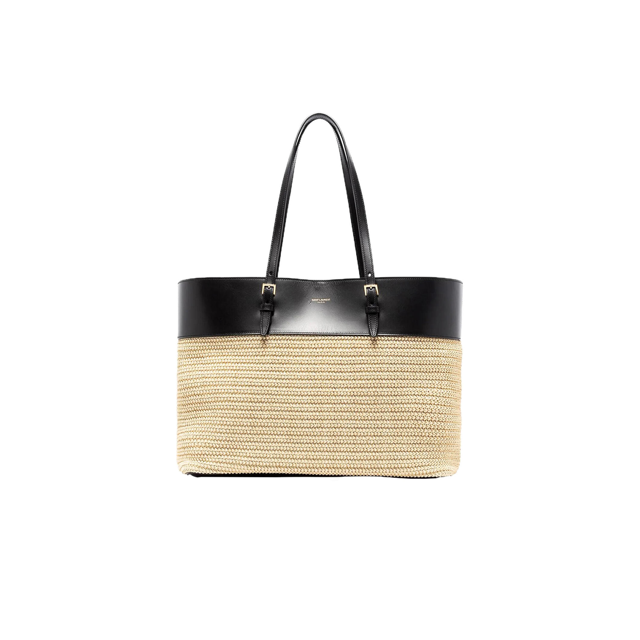 Y51 SHOPPING Sa1nt Lau*nt IN RAFFIA AND LEATHER 6089629OB8J2074 (37*28*13cm) Master Quality